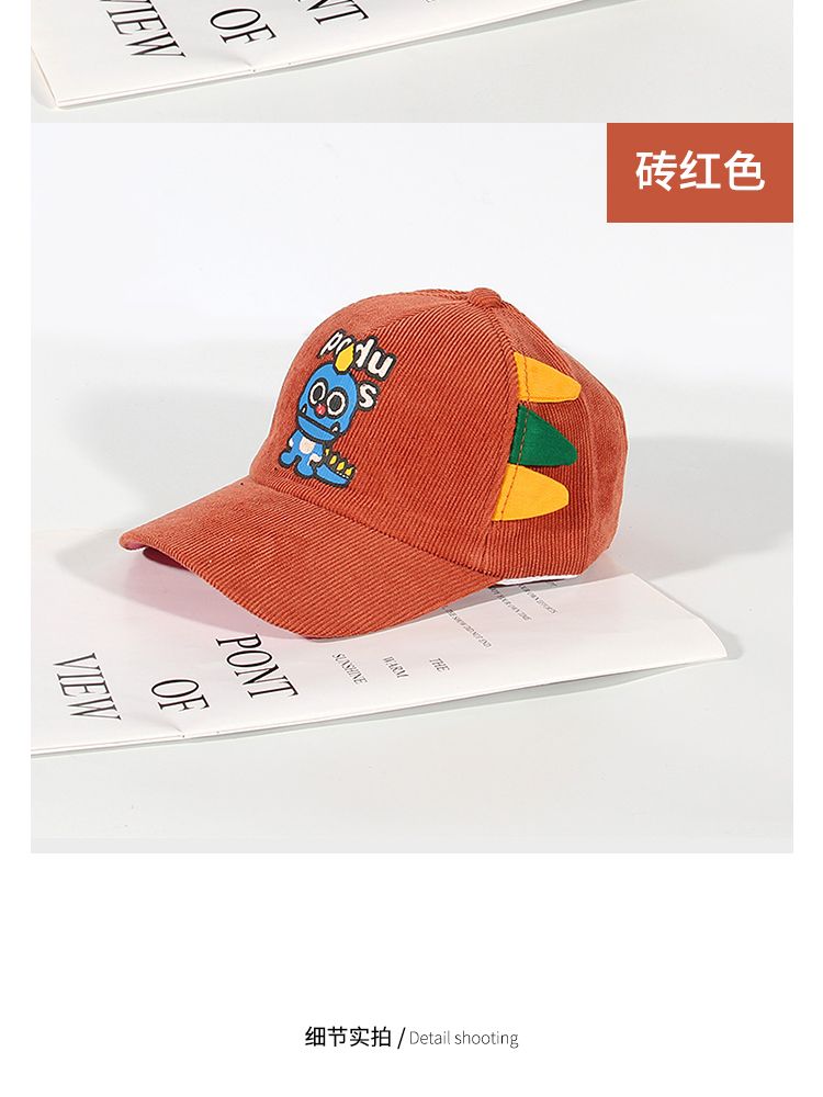 Children's Hats All New Boys And Girls Cap Fall And Winter Cartoon Cute Dinosaur Kids Baseball Cap undefined