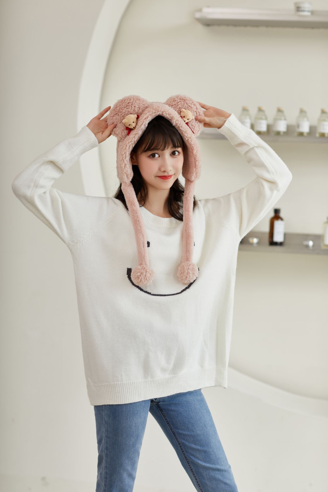 Cute ear masks for winter, winter warmth ear covers, ear bags, women's ear protection, ear covers, anti-freezing magic tools, Korean version ear caps, children's powder Specification image