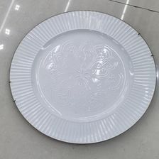 塑料托盘白色 餐垫盘水果盘西餐盘电镀盘塑料多功能盘
