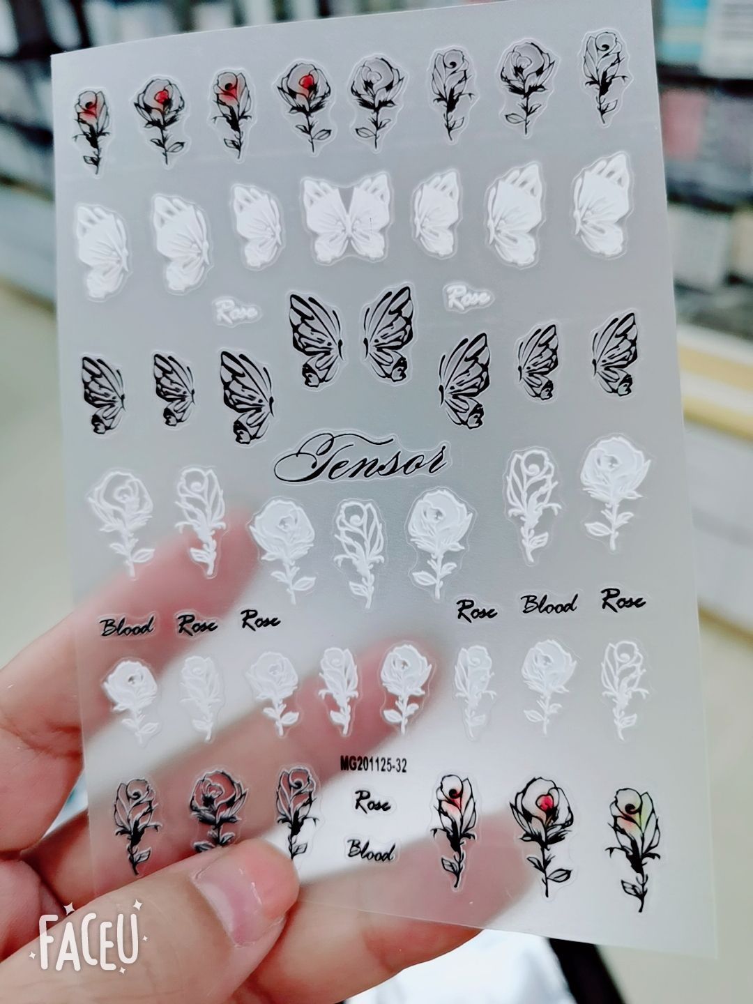 MG process ins nail stickers with adhesive backing have good adhesion, strong realism, very clear patterns, and a wide variety of styles. Factory direct sales of thin and tough new process adhesive stickers with many styles Specification image