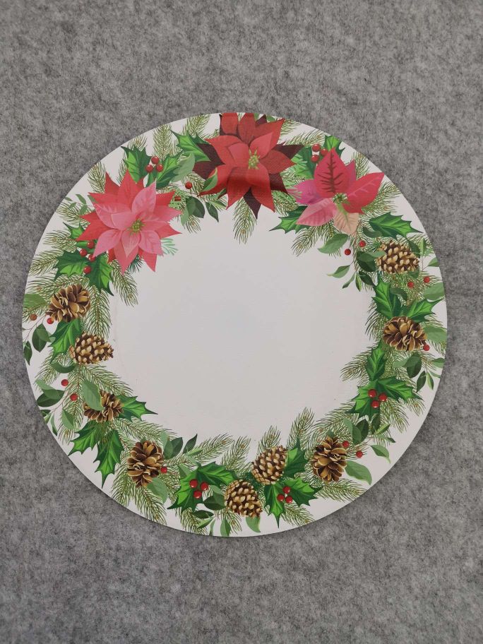 不锈钢搪瓷餐盘套装家用圣诞风格餐垫盘子防烫耐摔不锈钢汤盆大号图