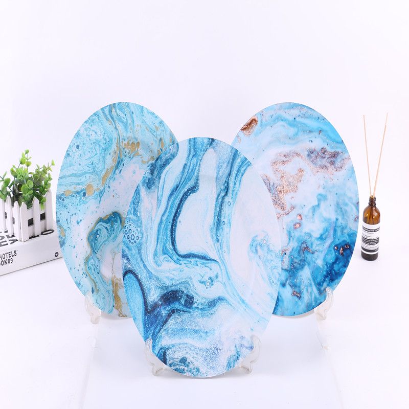 中东跨境热卖吸塑PET塑料托盘婚庆盘竹木风格叉车可用结实耐用托盘