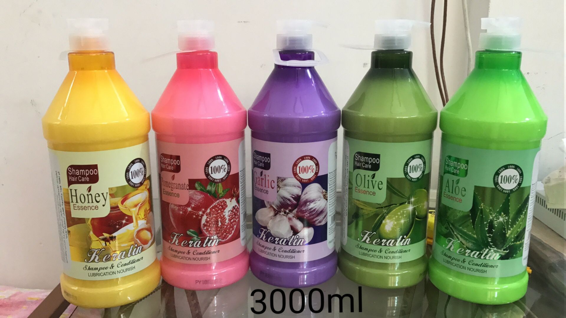 3000ml洗发水 圆瓶大瓶洗发露3升 外贸英文出口批发详情1
