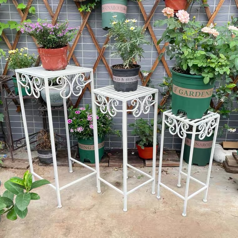 Iron flower stand set for living room balcony flower stand details Picture