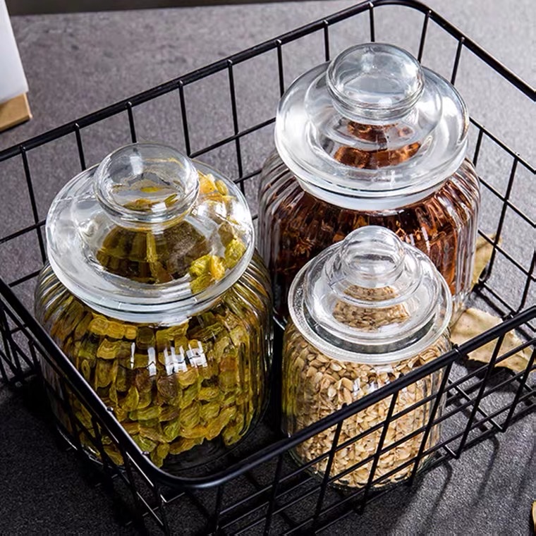 Latas selladas botellas de vidrio botellas de comida botellas de miel latas de verduras saladas botellas de pepinillos de vino con tapas pequeñas latas de almacenamiento para el hogar detail image 2