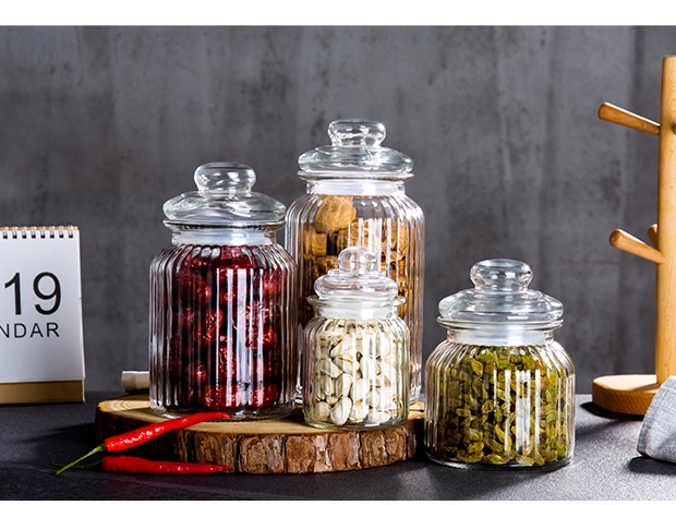 Latas selladas botellas de vidrio botellas de comida botellas de miel latas de verduras saladas botellas de pepinillos de vino con tapas pequeñas latas de almacenamiento para el hogar details Picture