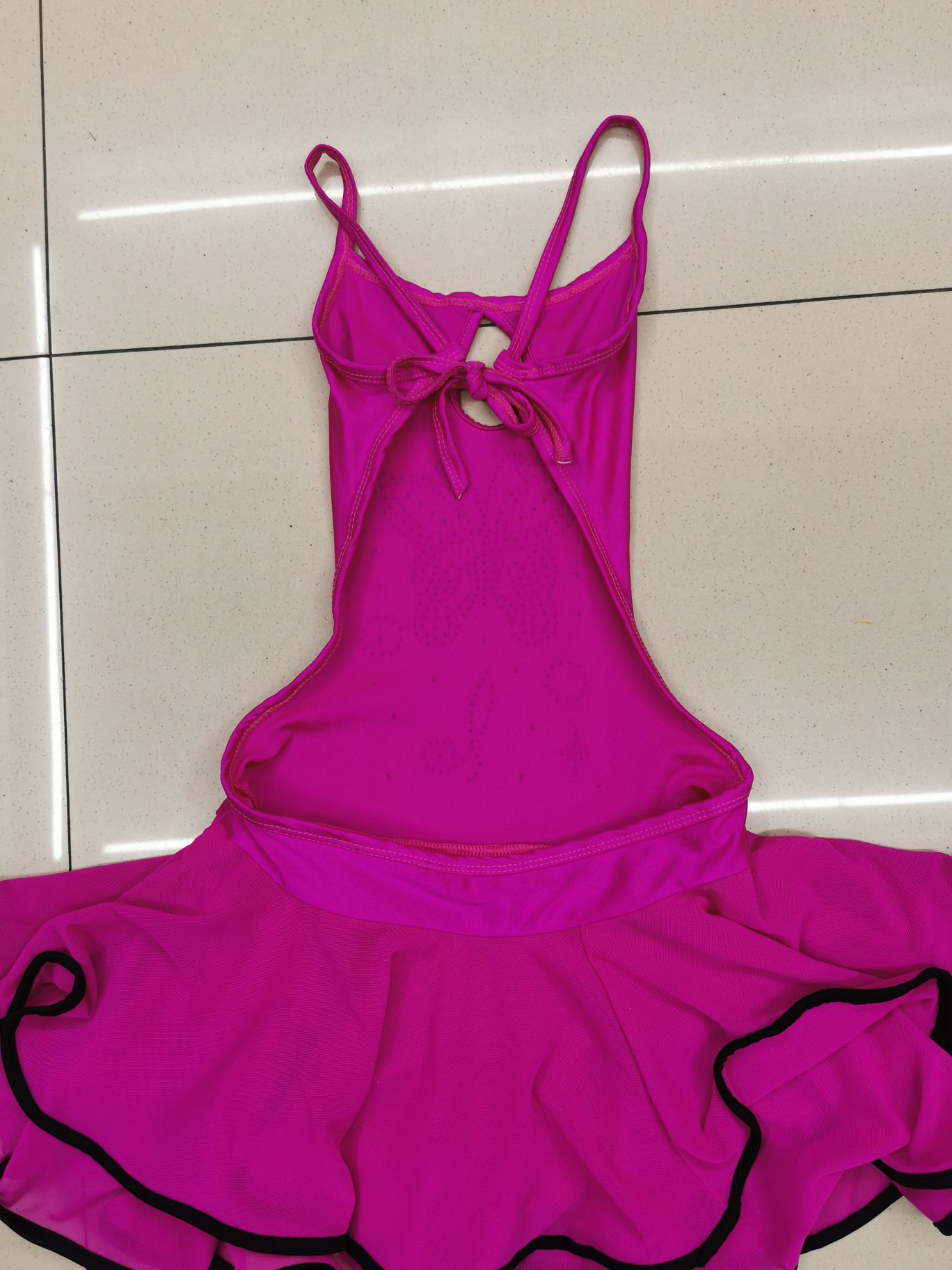 儿童吊带拉丁舞裙 舞蹈服 拉丁舞服 胸前烫钻