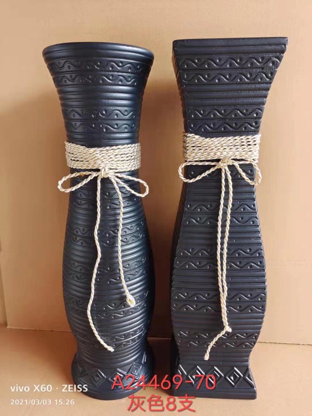 60CM低温陶瓷花瓶/振国工艺/陶瓷花瓶摆件细节图