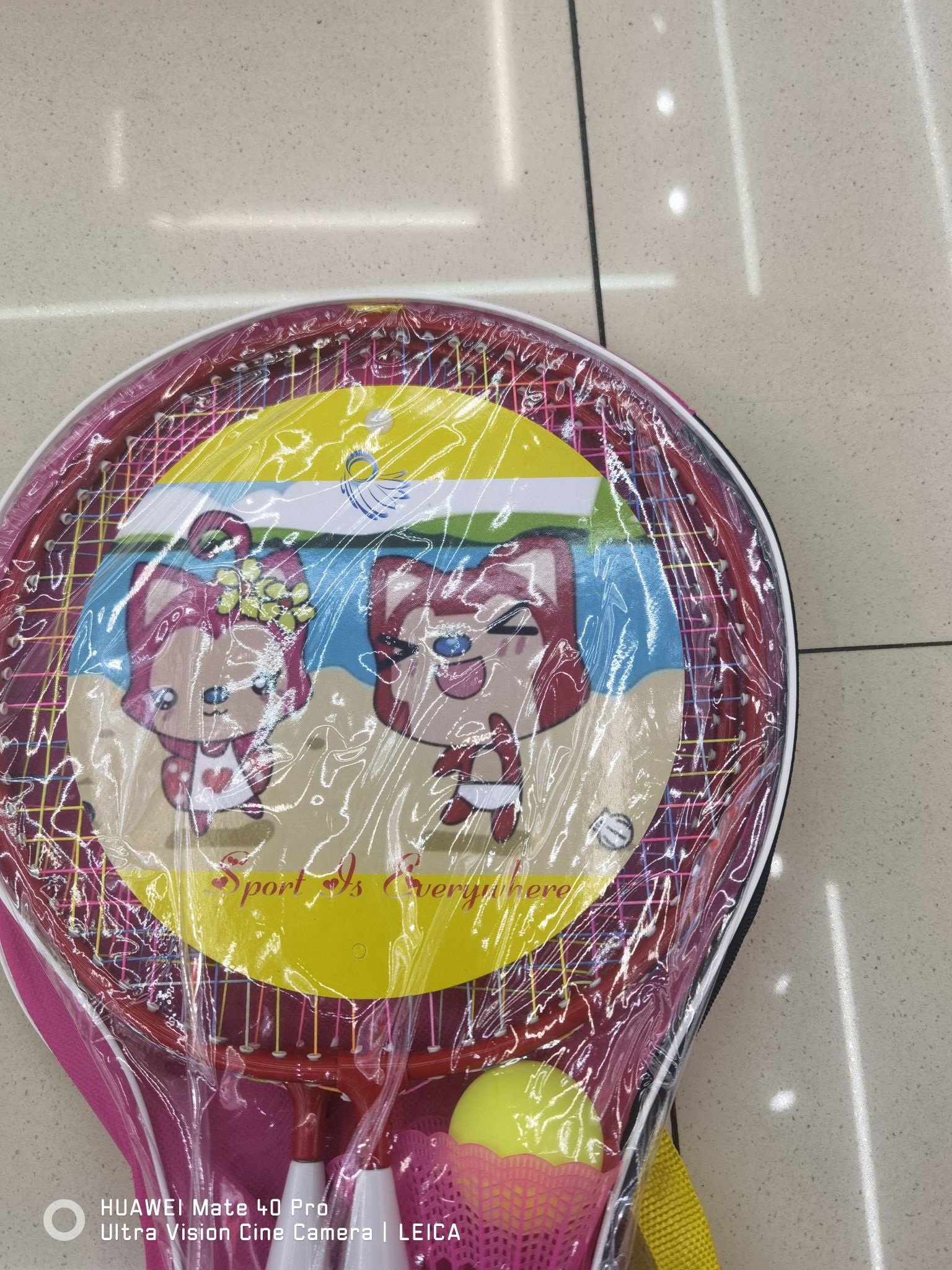 儿童卡通球拍细节图