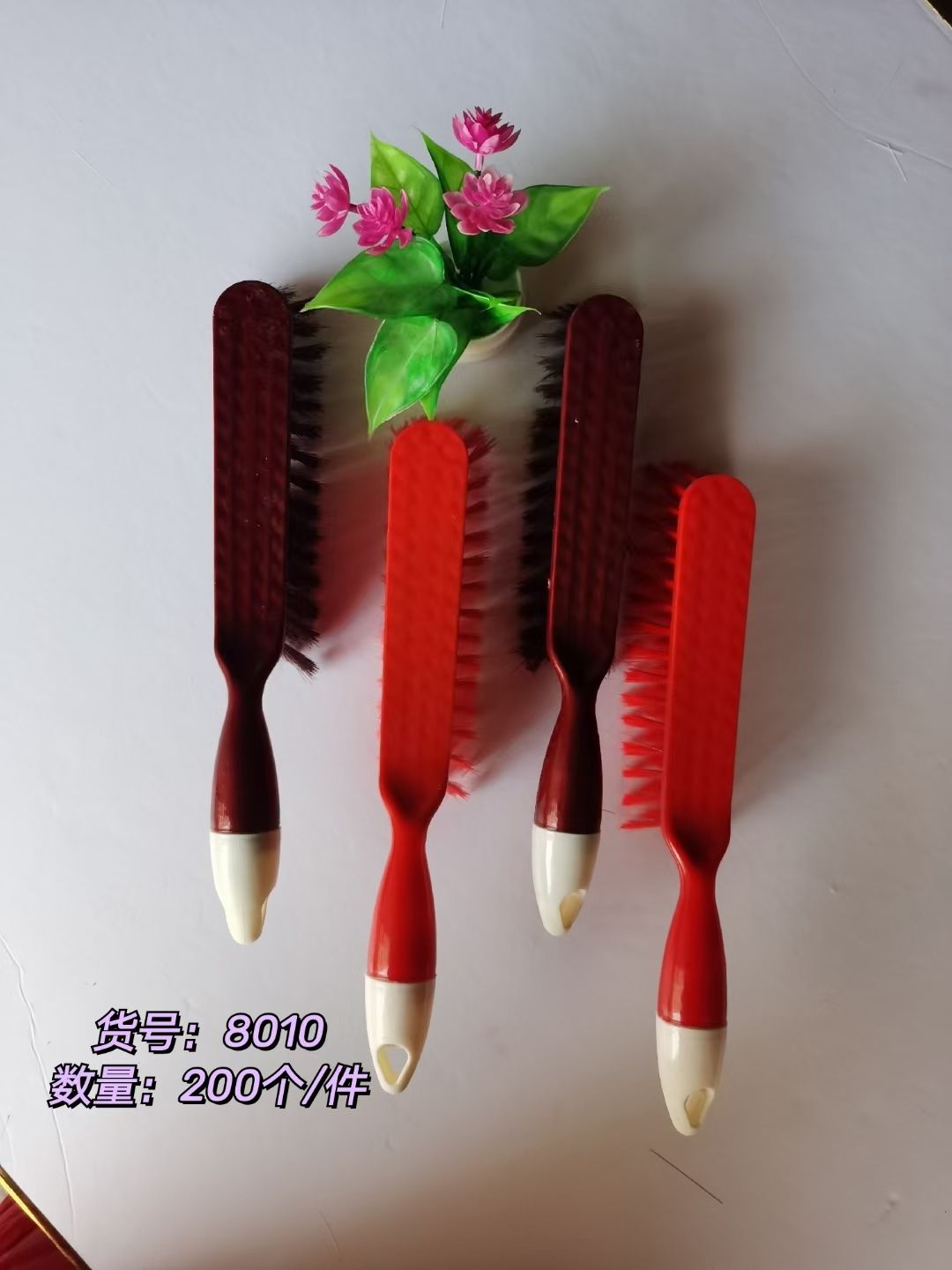 Item No. JSJ-8010, plastic long-handled bed brush, dust brush Specification image