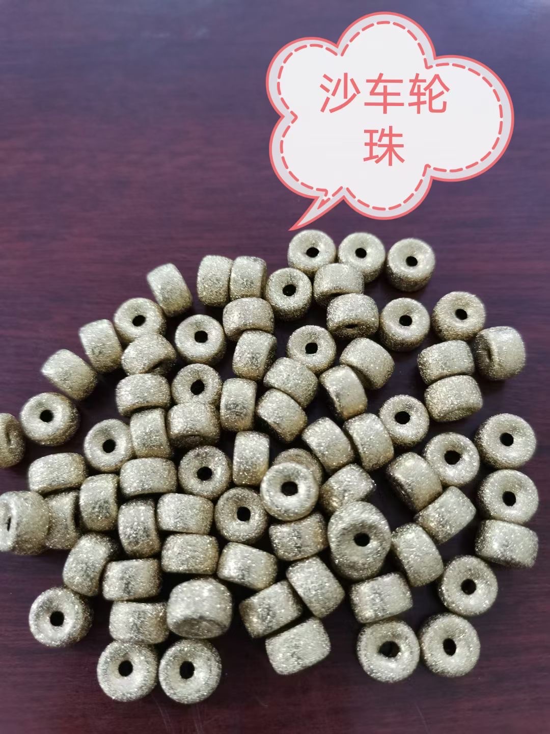 Brushed pearlescent surface, copper beads, peach heart, water drop, hanging, environmentally friendly detail image 1