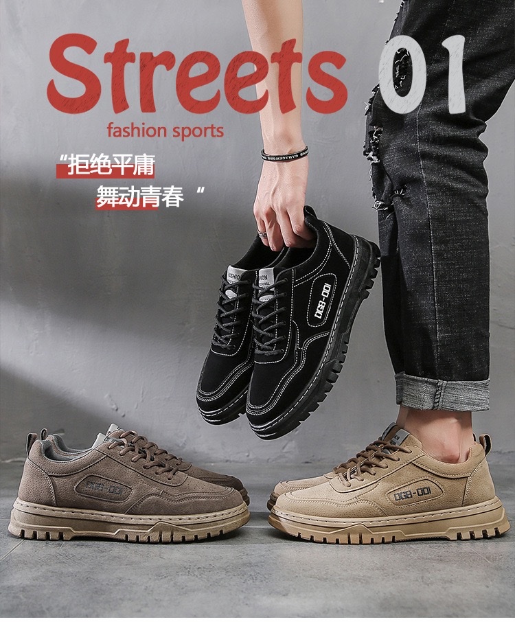 23男式马丁靴2021新款英伦风低帮工装皮靴棕色休闲男鞋冬季加绒保暖批发详情26