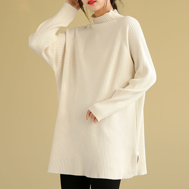 Half 9 cuello alto imitación visón terciopelo suéter engrosado mujer otoño invierno nueva versión coreana manga suelta jersey legging Specification image