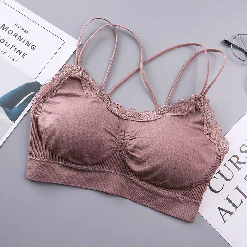 No Underwire Back Lingerie Women's Touch Bra Women's Back Bra One Strap With Chest Pad 9 full figure
