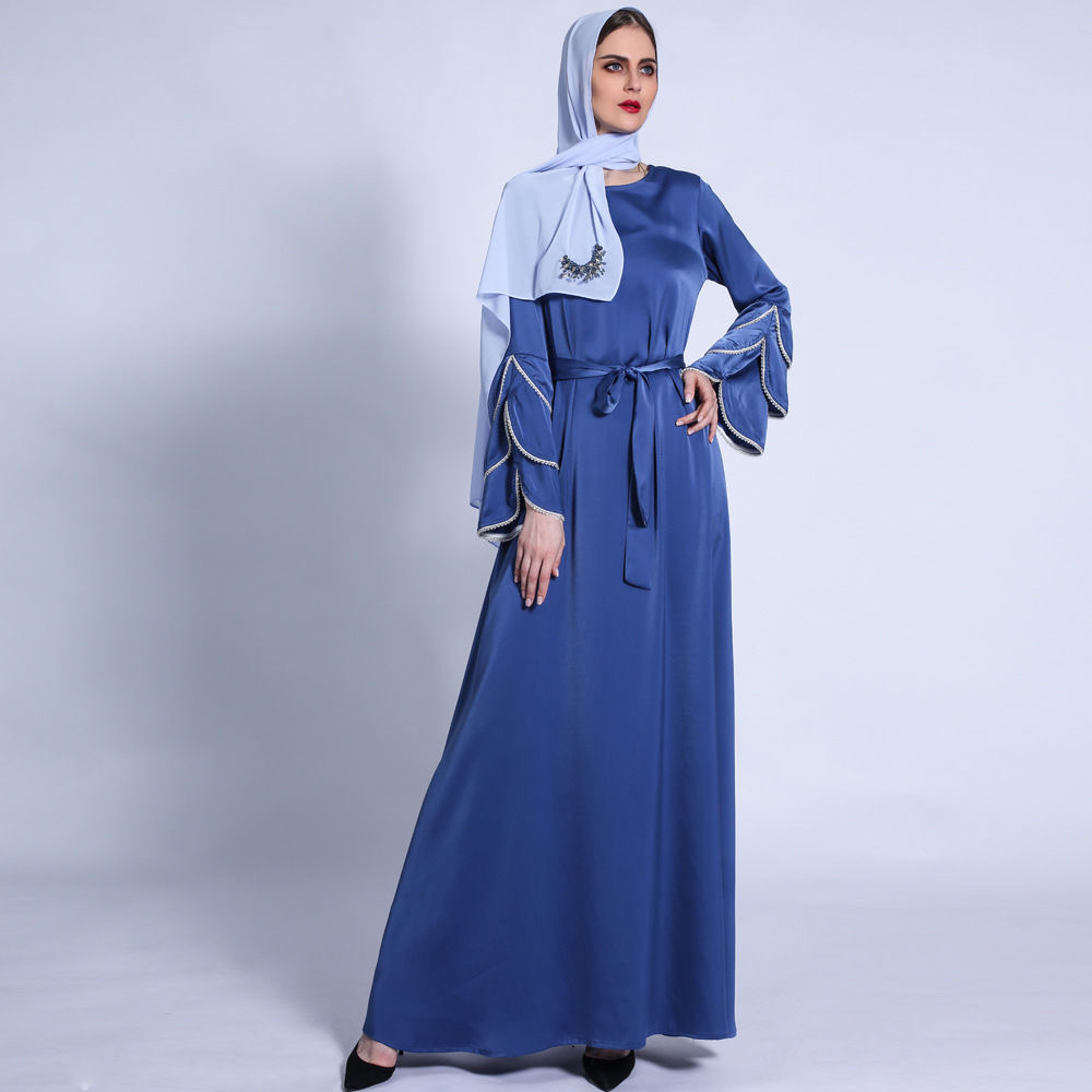 新款穆斯林女士长袍夏季回族服装迪拜清真服装详情图1