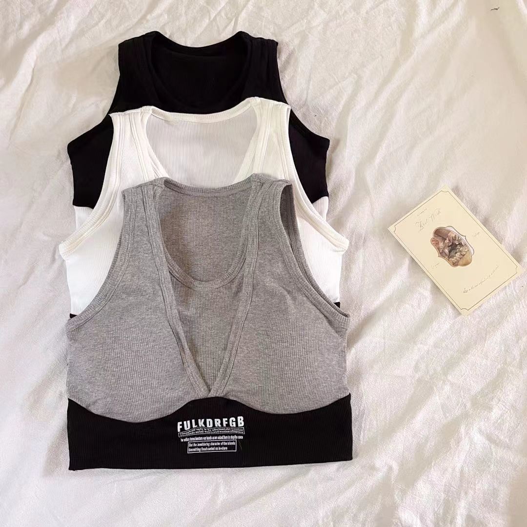 No Underwire Bra Top Bra Women's Bra 1 Strap With Chest Pad 2 full figure