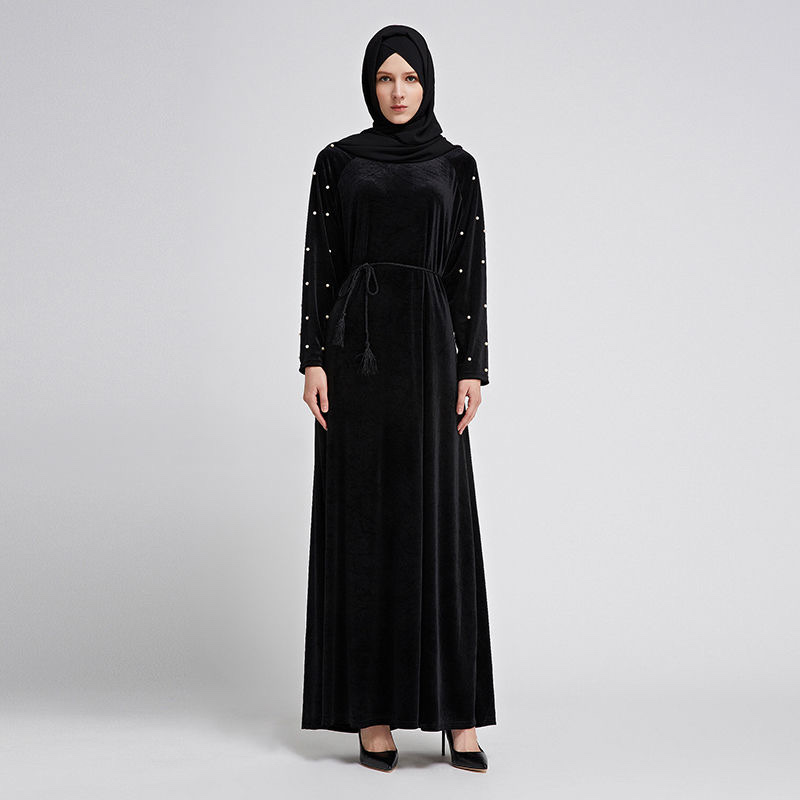 新款穆斯林女士长袍夏季回族服装迪拜清真服装5图
