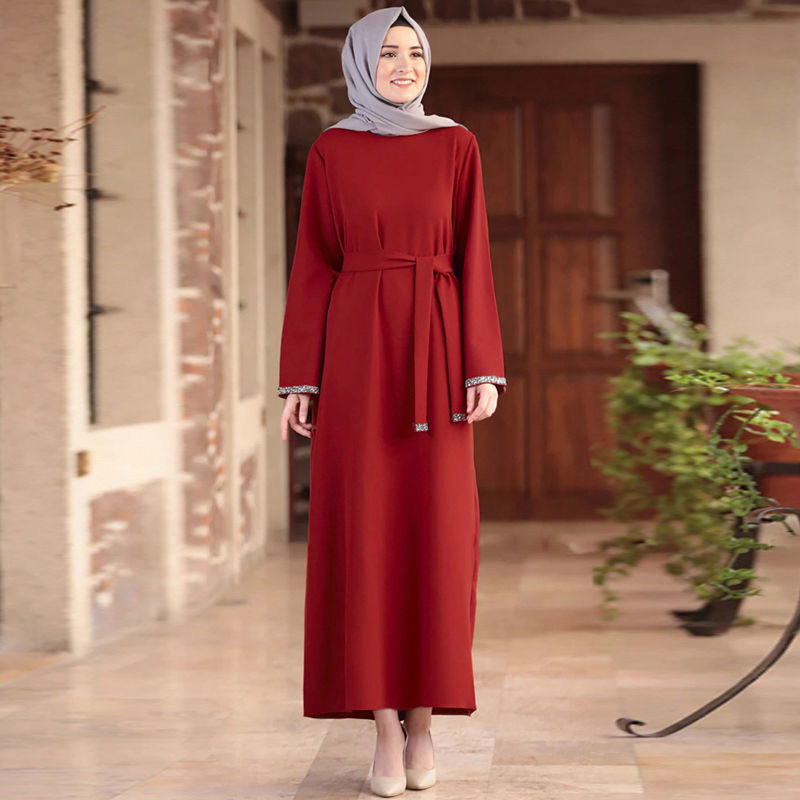 新款穆斯林女士长袍夏季回族服装迪拜清真服装7详情图3
