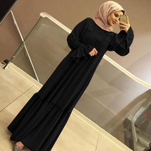 回族礼拜服连衣裙穆斯林服装女士新款夏季宽松长袍盖头伊斯兰服饰