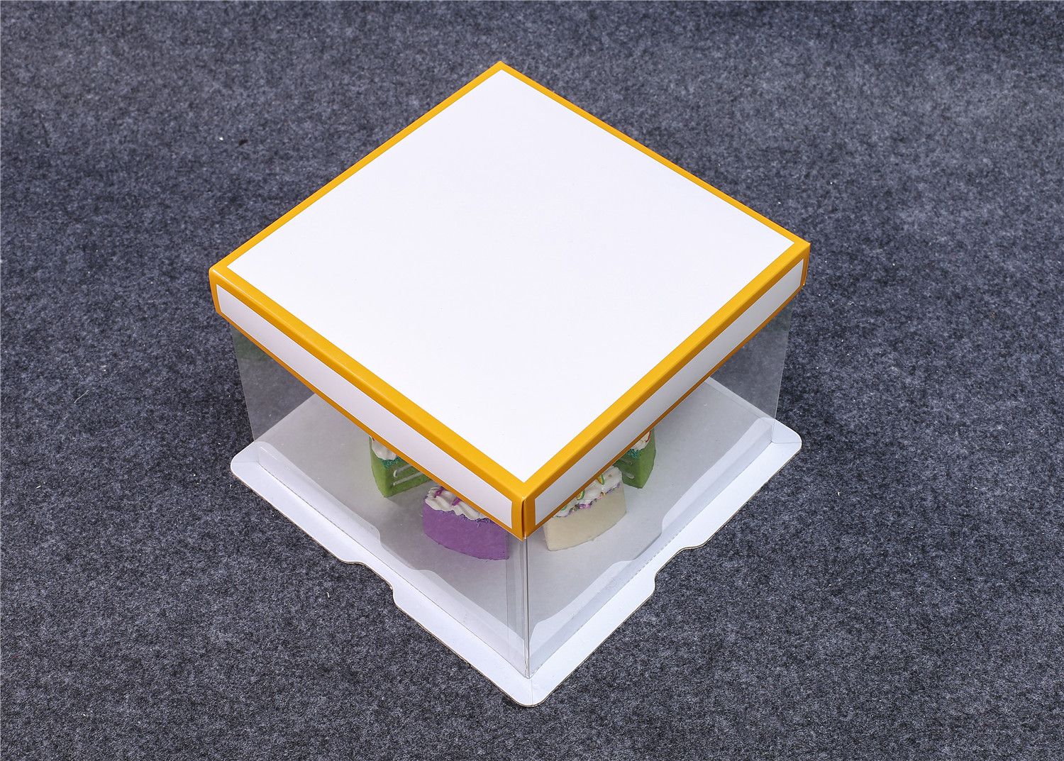 白卡纸 三件套开窗蛋糕盒(单层)22*22*16cm详情图3