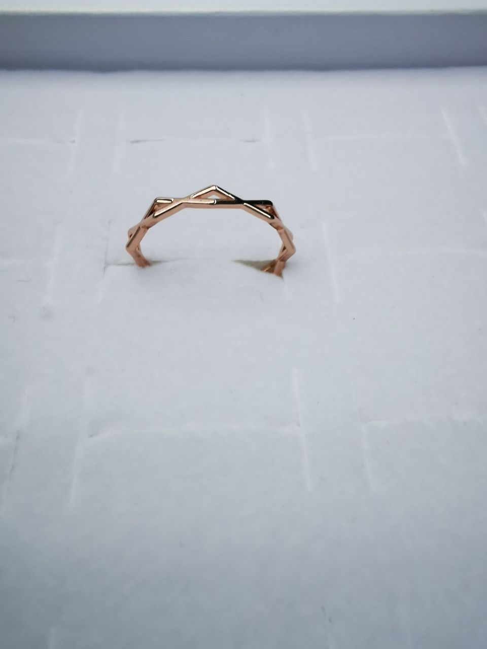 48 Korean version pure copper ring girls' small accessory, simple and ins style fashionable small round bean set ring with adjustable opening