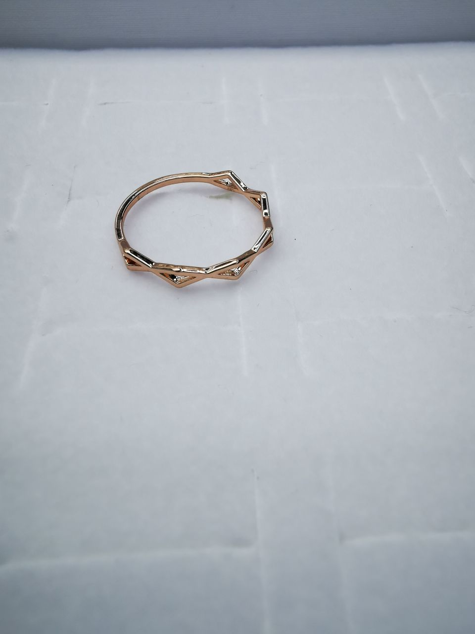 48 Korean version pure copper ring girls' small accessory, simple and ins style fashionable small round bean set ring with adjustable opening details Picture