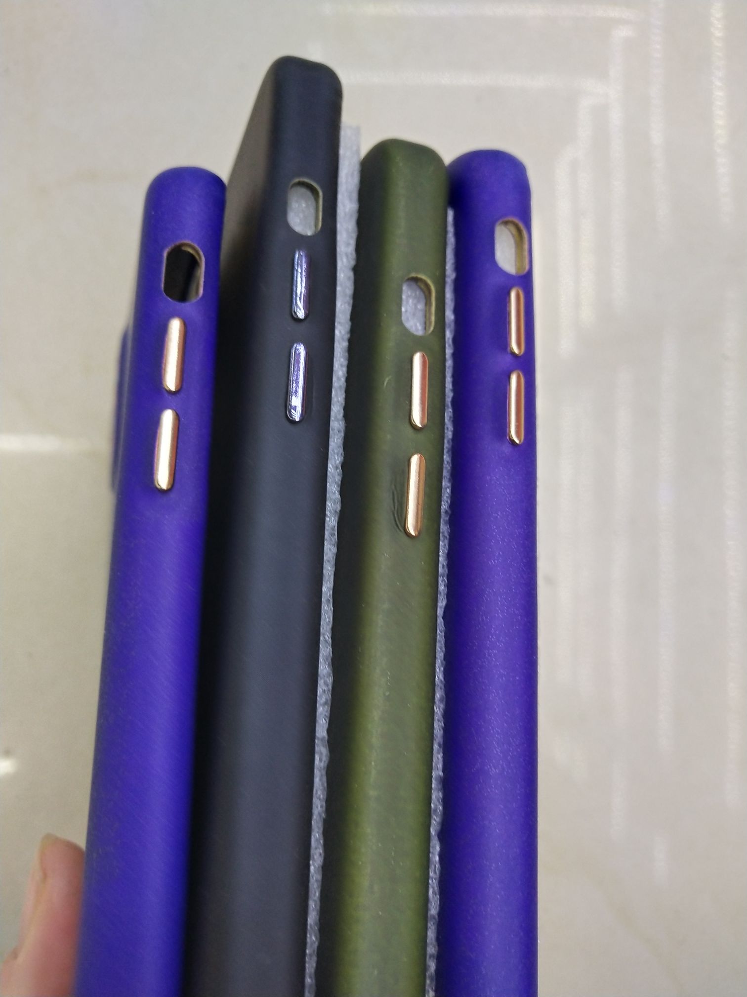 Thermal sensitive liquid three-pack electroplated key phone case protective cover details Picture
