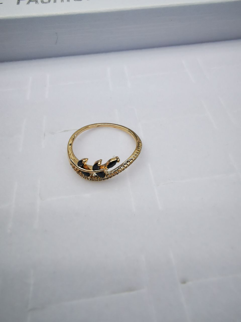 32 Korean version pure copper ring girls' small accessory, simple and ins style fashionable small round bean set ring with adjustable opening