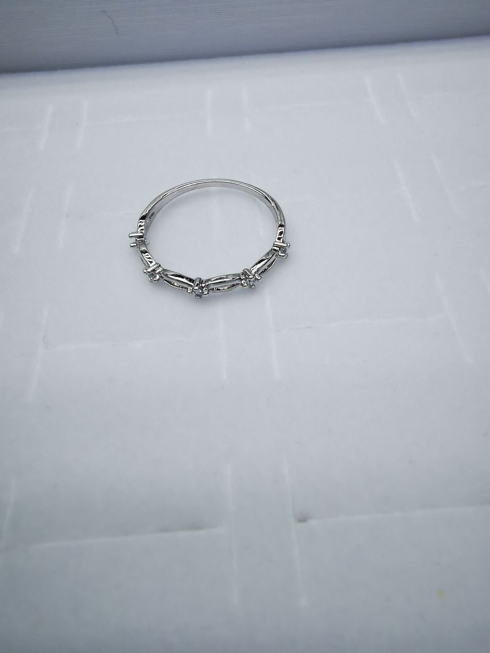 41 Korean-style pure copper ring girls' small accessory, simple and ins style fashionable small round bean set ring with adjustable opening