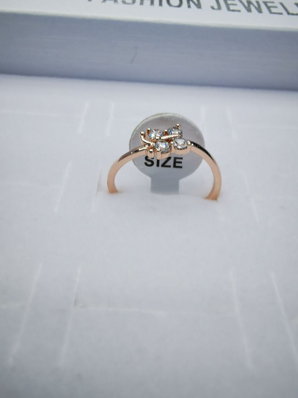 20 Korean version pure copper ring girls' small accessory, simple and ins style fashionable small round bean set ring with adjustable opening
