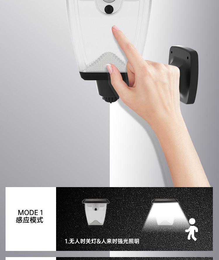 跨境太阳能感应壁灯 led户外防水庭院灯室外壁灯门口灯墙灯路灯详情图12