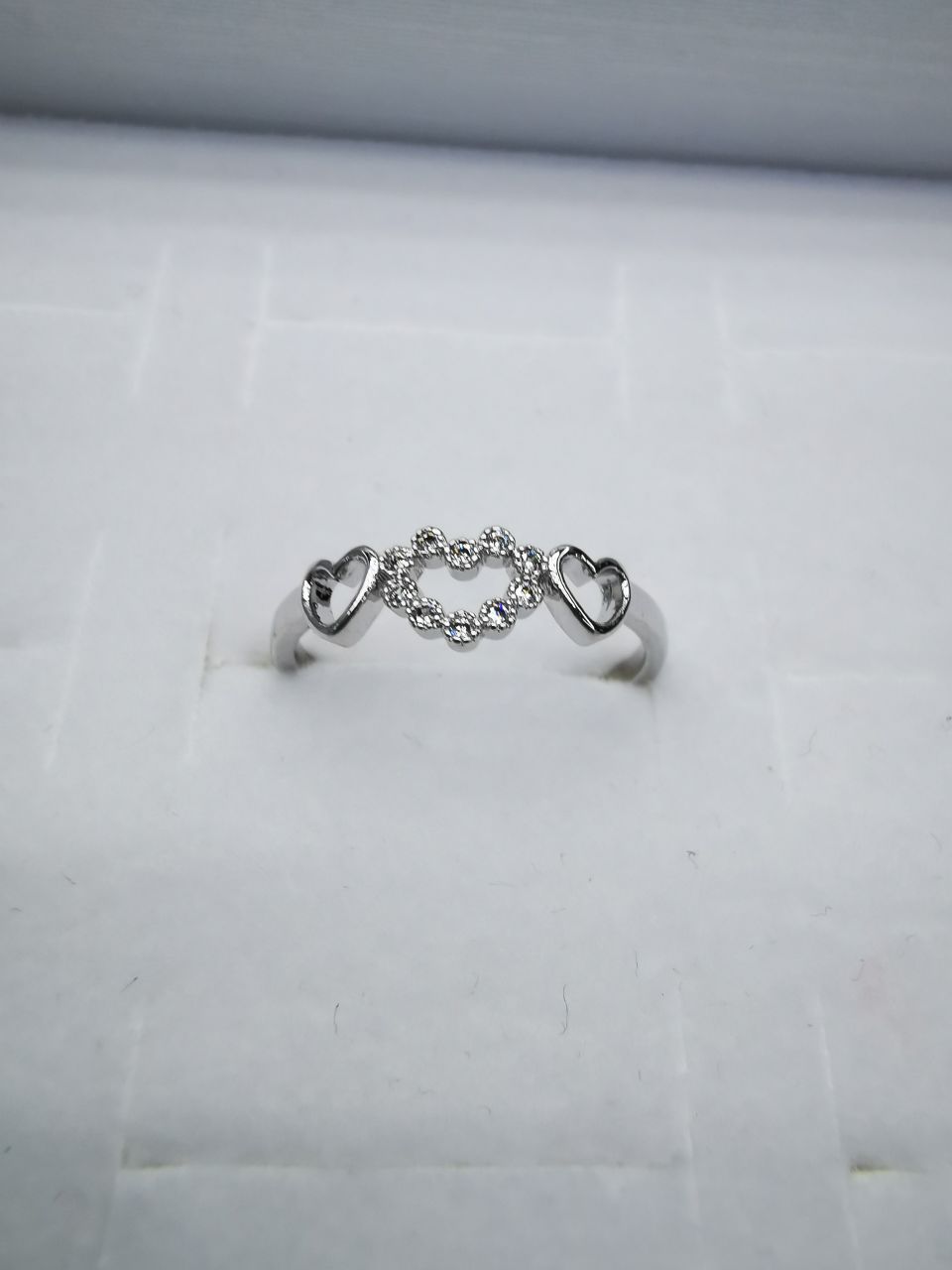 47 Korean-style pure copper ring girls' small accessory, simple and ins style fashionable small round bean set ring with adjustable opening details Picture