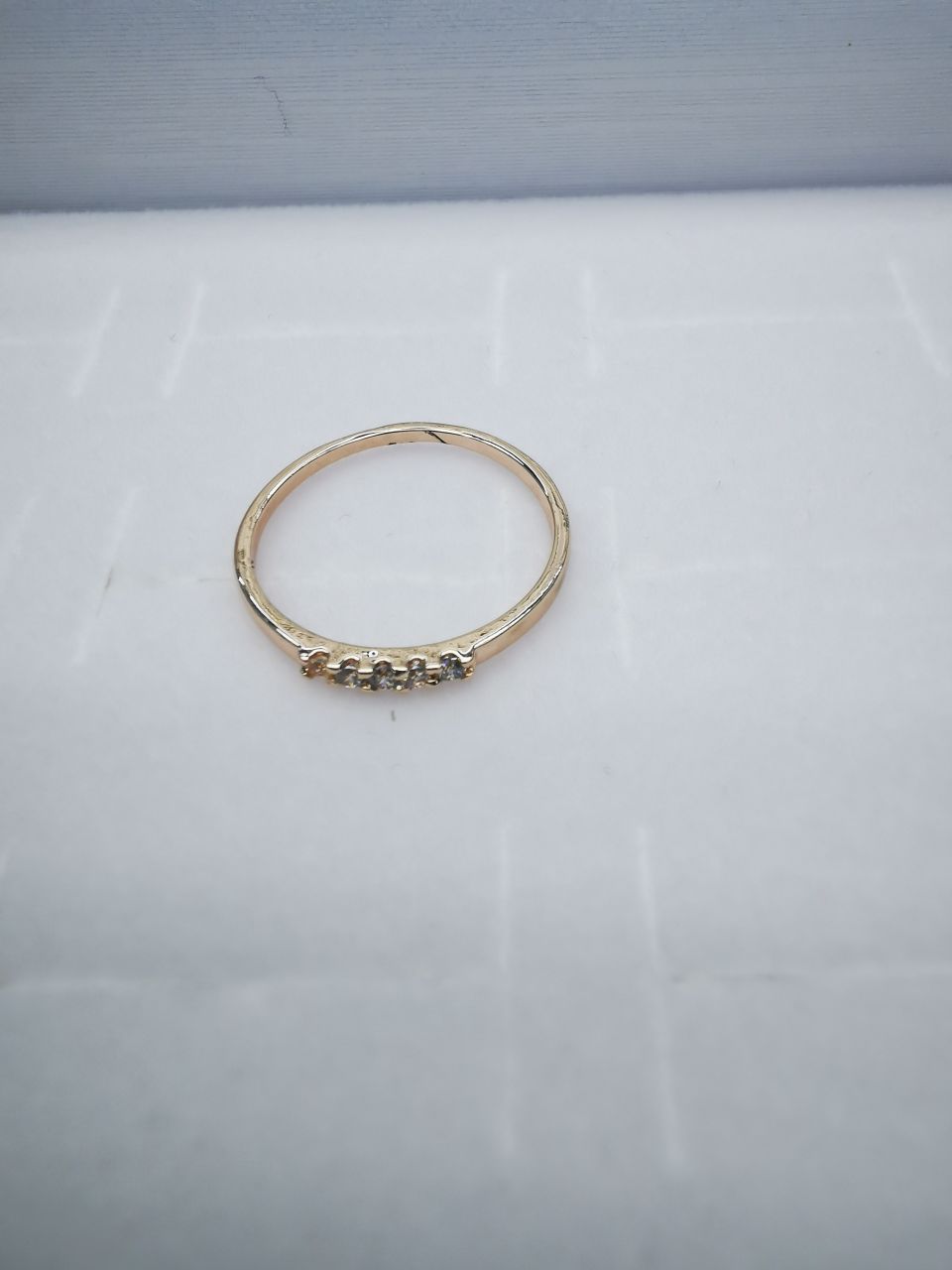37 Korean version pure copper ring girls' small accessory, simple and ins style fashionable small round bean set ring with adjustable opening Specification image
