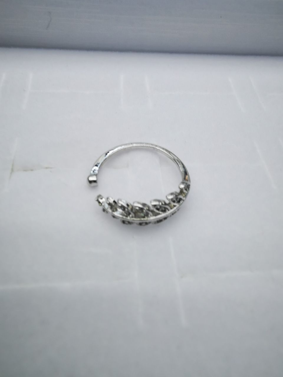 15 Korean version pure copper ring girls' small accessory, simple and ins style fashionable small round bean set ring with adjustable opening details Picture