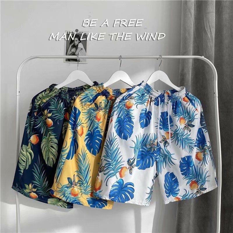 沙滩裤五分裤中裤男士时尚休闲舒适透气百搭男士沙滩裤7图