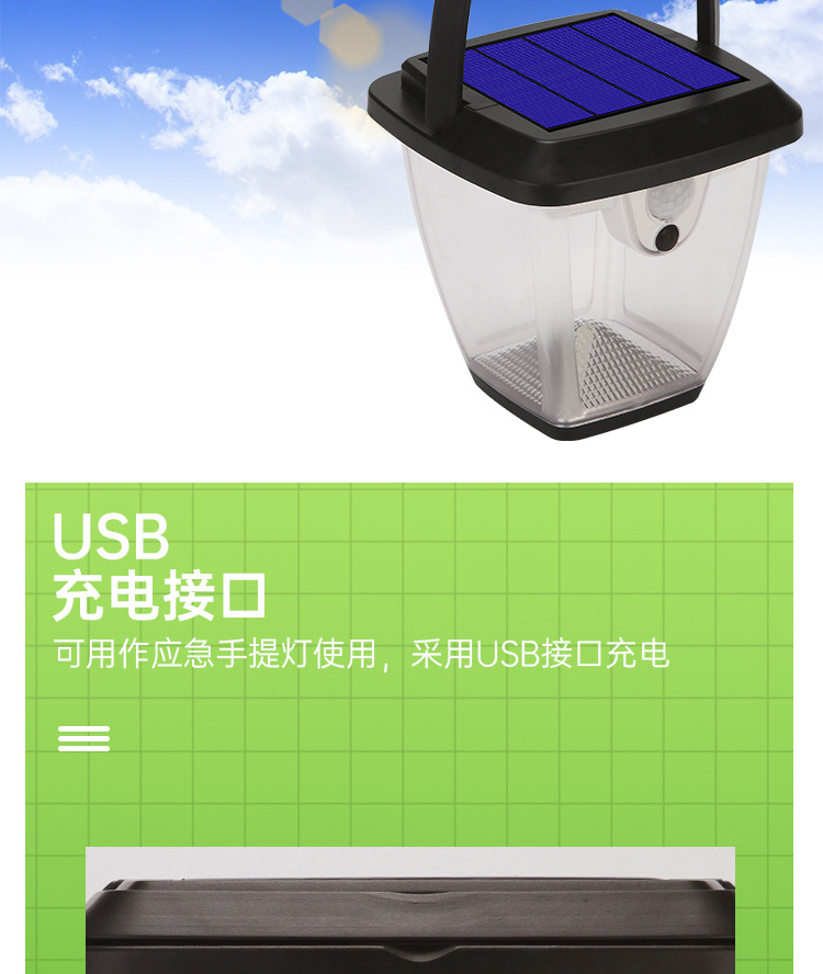 跨境太阳能感应壁灯 led户外防水庭院灯室外壁灯门口灯墙灯路灯详情图10