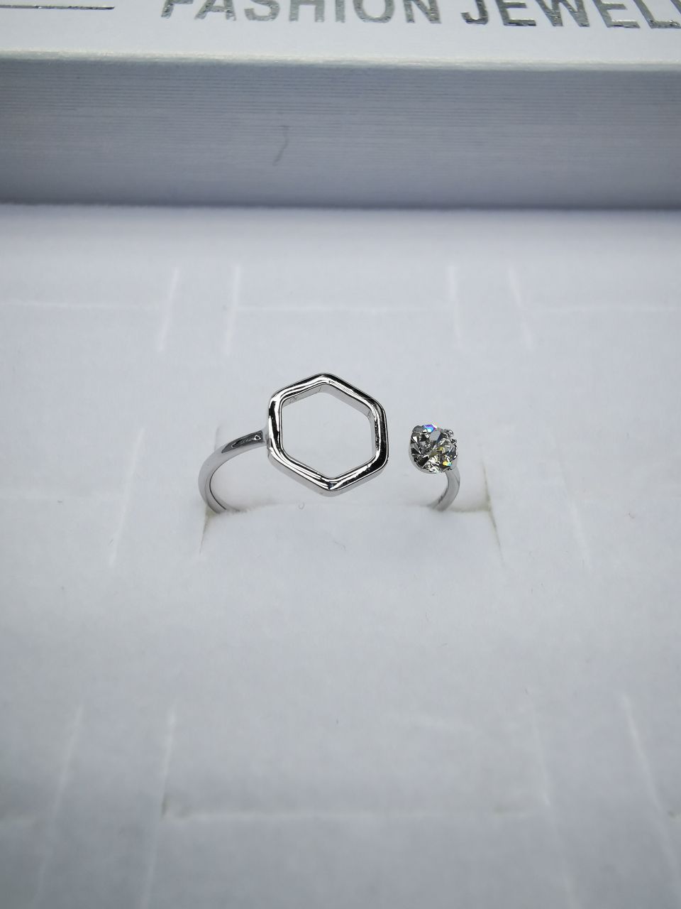 13 Korean version pure copper ring girls' small accessory, simple and ins style fashionable small round bean set ring with adjustable opening Specification image