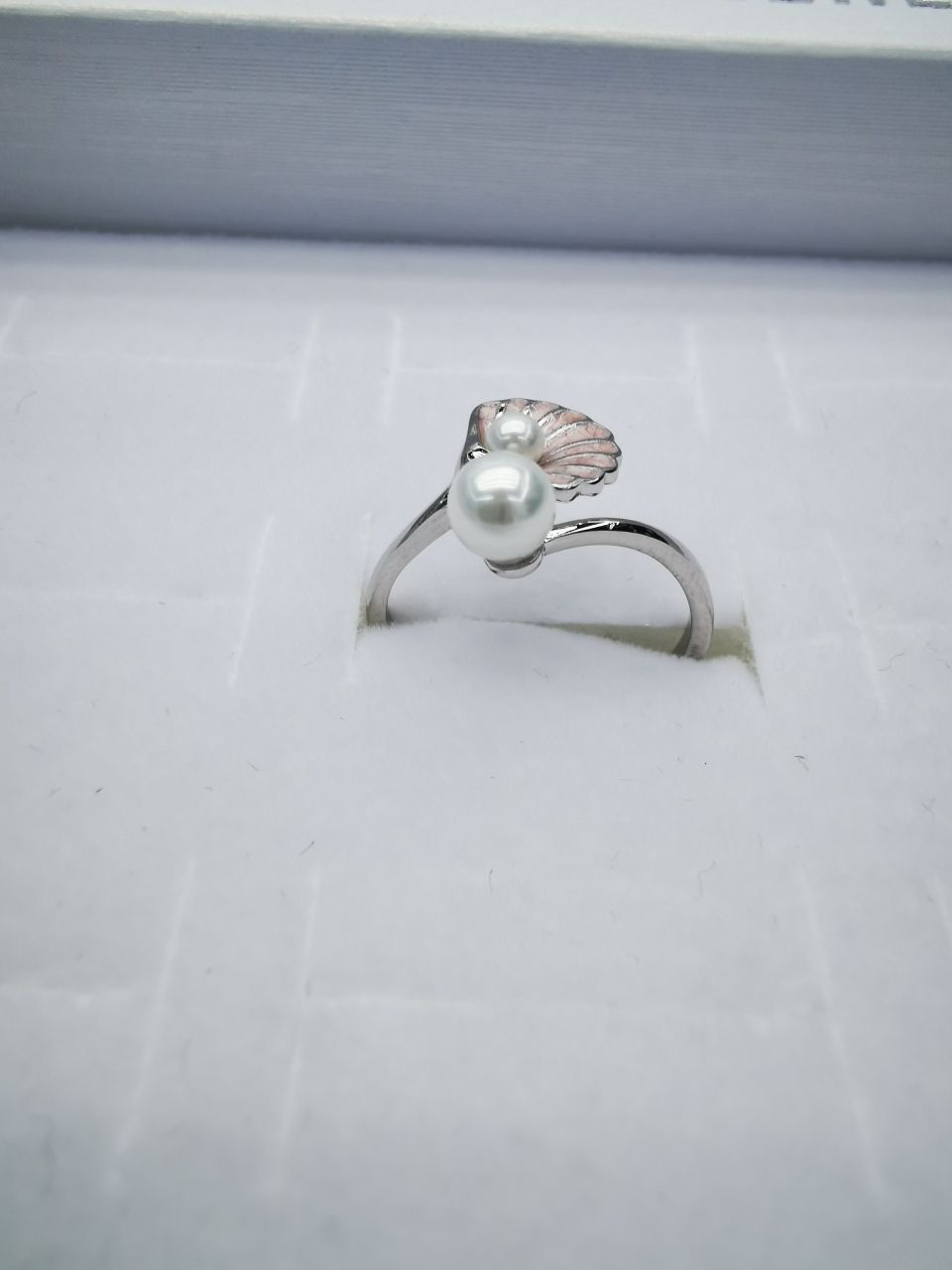 46 Korean version pure copper ring girls' small accessory, simple and ins style fashionable small round bean set ring with adjustable opening