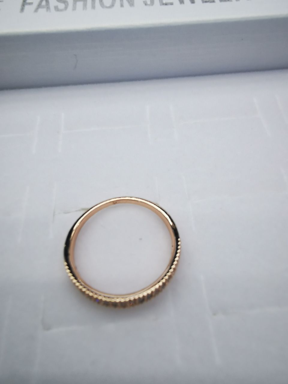 34 Korean version pure copper ring girls' small accessory, simple and ins style fashionable small round bean set ring with adjustable opening details Picture