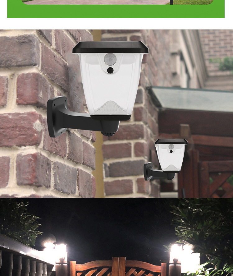 跨境太阳能感应壁灯 led户外防水庭院灯室外壁灯门口灯墙灯路灯详情图15