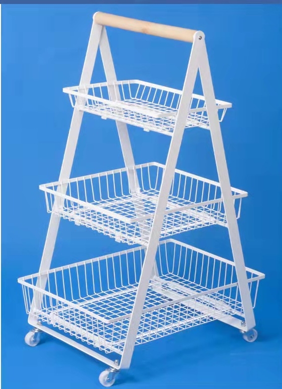 水果篮/蔬菜蓝/厨房置物架白底实物图