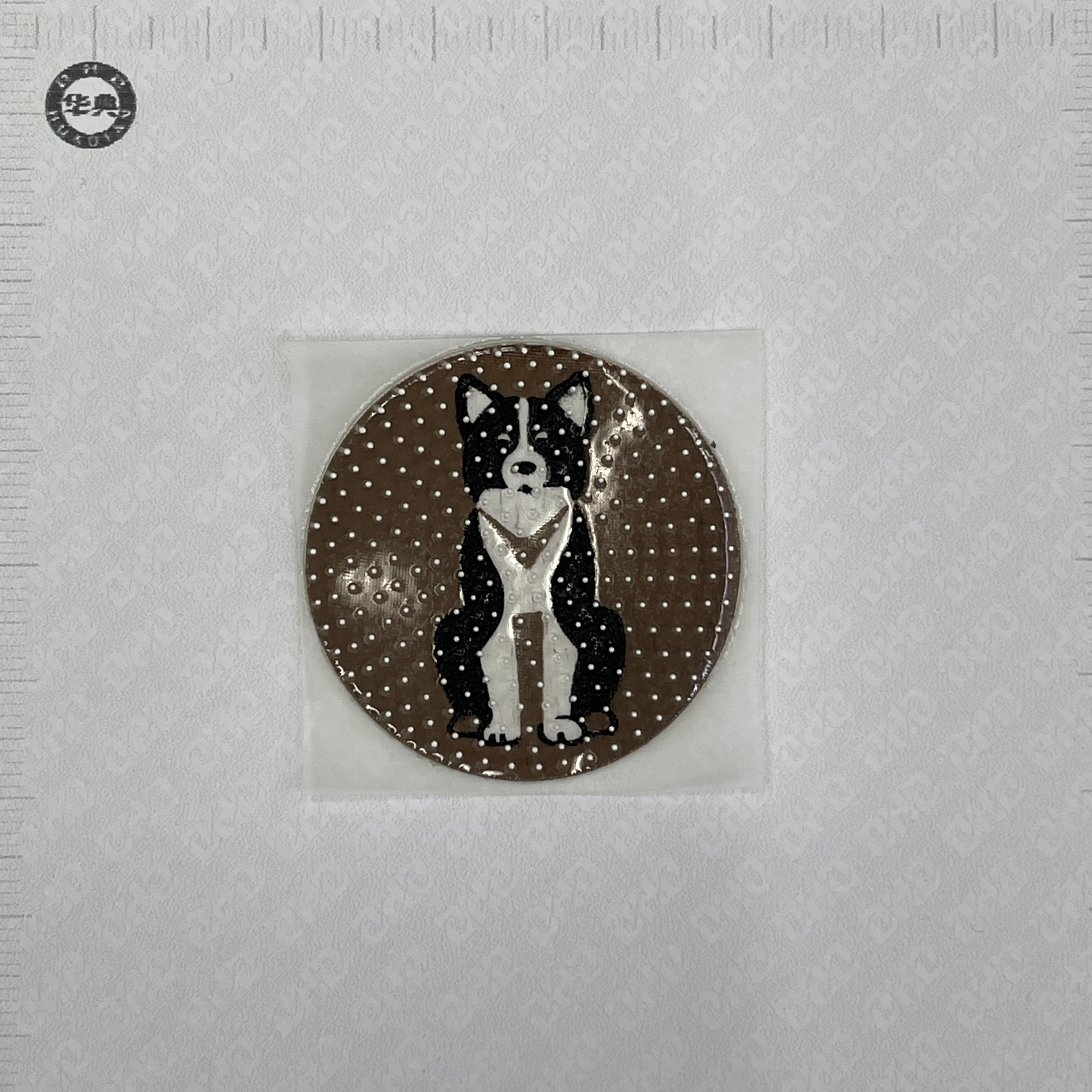 华典，DHD 华典辅料3D硅胶转烫印商标皮标标牌服装饰品 水滴珠透明小熊装饰挂件