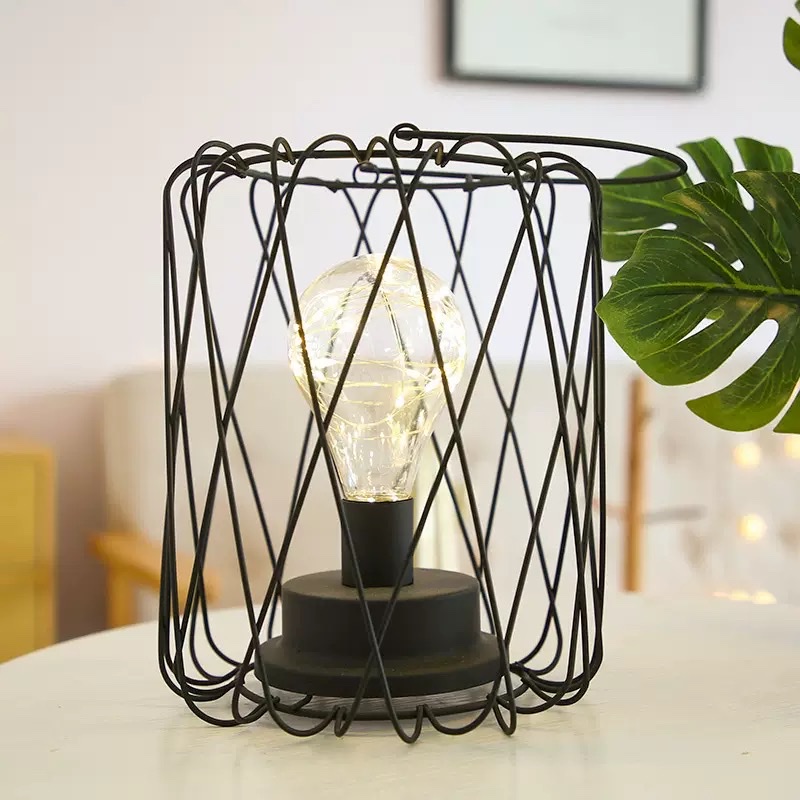 New led night light, popular Nordic-style iron diamond light, ins home room manufacturer wholesale diamond-shaped battery box Item Picture