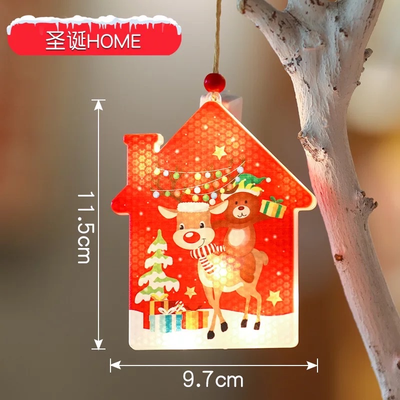Cross-border Christmas lights, Christmas tree ornaments, snowflakes, five-pointed star-shaped light strings, LED star lights, room decorations, Christmas houses including electronics