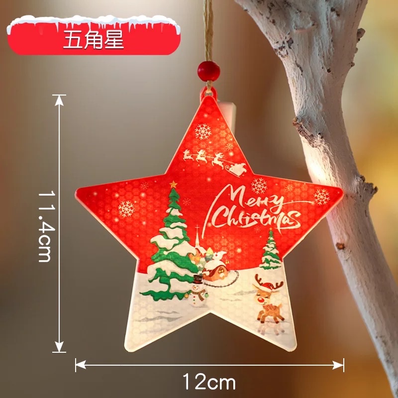 Cross-border Christmas lights, Christmas tree ornaments, snowflakes, five-pointed star-shaped light strings, LED star lights, room decoration stars, including electronic ones