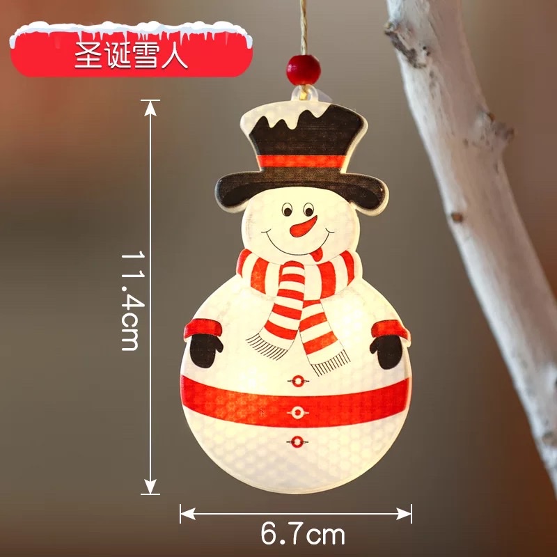 Cross-border Christmas lights, Christmas tree ornaments, snowflakes, five-pointed star-shaped light strings, LED star lights, room decorations, snowmen, including electronic ones