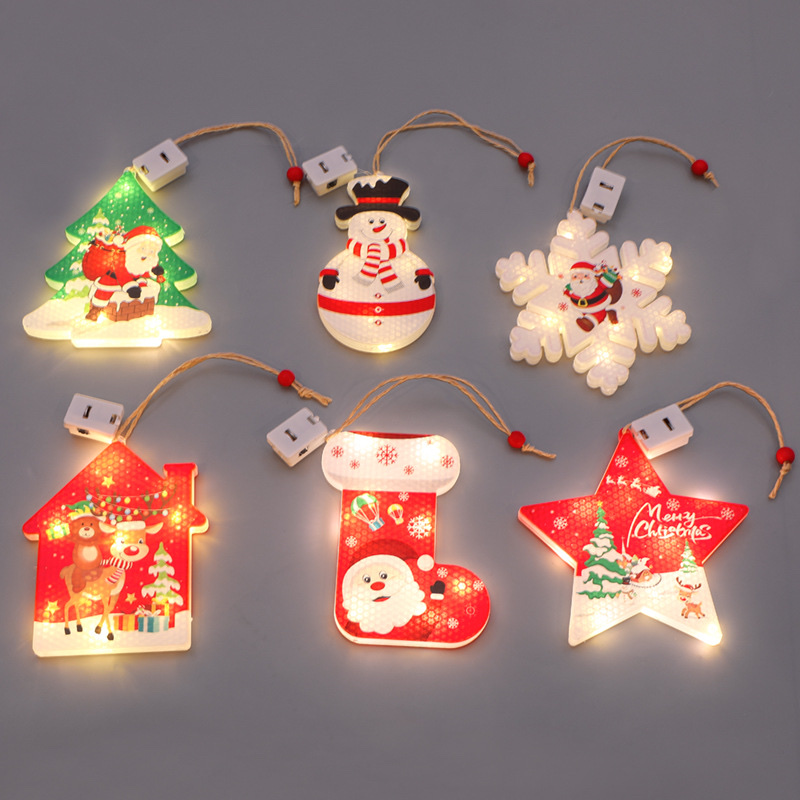 Cross-border Christmas lights, Christmas tree ornaments, snowflakes, five-pointed star-shaped light strings, LED star lights, room decorations, Christmas houses including electronics detail image 5