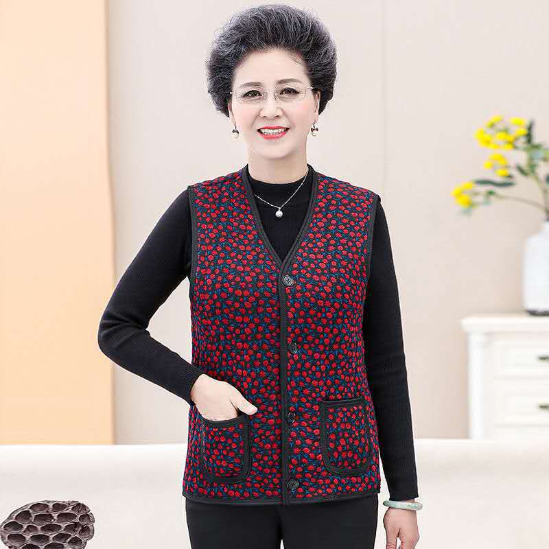 Direct sales from the manufacturer of warm vests for middle-aged and elderly women details Picture