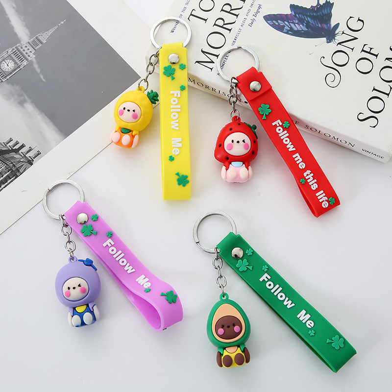 PVC resin resin cute fruit dolls, keychains, pendants, blind boxes, keychains, pendants, claw machines, gift wholesale detail image 2