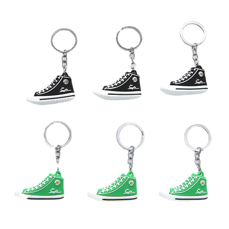 新款ins卡通帆布鞋钥匙扣小雏菊鞋子钥匙扣挂件背包挂饰可爱礼品 详情图2